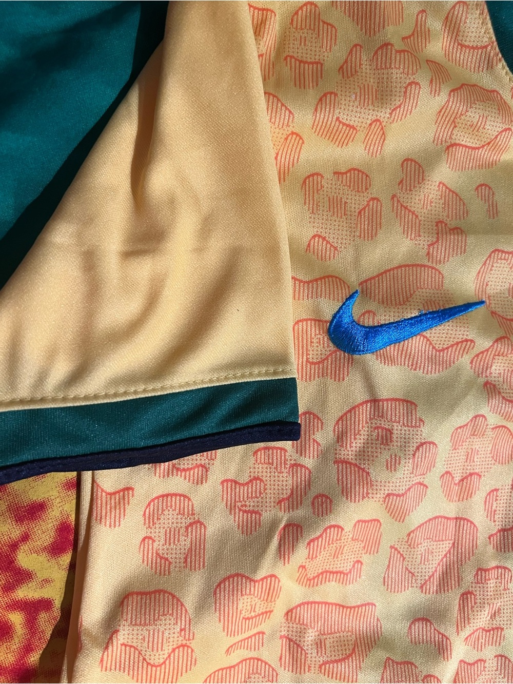 Yellow Brazil Soccer Jersey with Green Trim - Picture 2 of 10